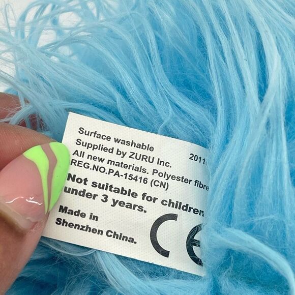 Zuru Shnooks Waikiki Plush Toy Blue Purple Fluffy Soft Stuffed Animal Doll - Picture 6 of 8